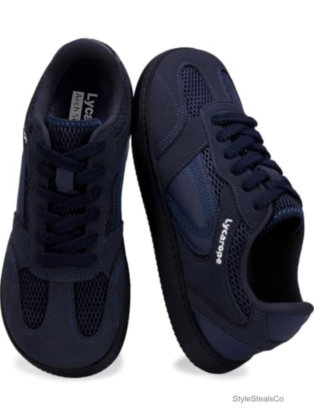 Wide Toe Box Retro Fashion Sneakers Arch Support Mesh Suede Women Men